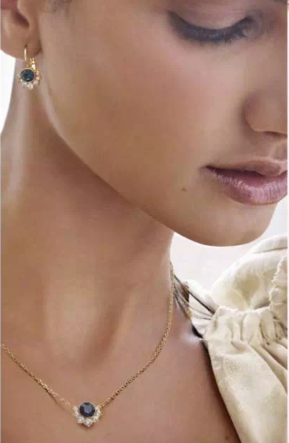 Set Earrings and Necklace Lorea 24k Gold-Plated,Exclusive Collection