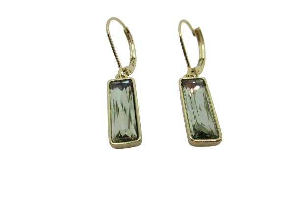 Earrings Etereas,Fine crystals,24k Gold Plated