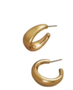 Hoop Earrings Riviera 24k Gold- Plated